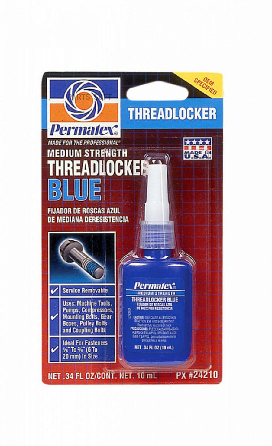 

Клей Клей для резьбы синий средняя степень фиксации Permatex Medium Strength Threadlocker
