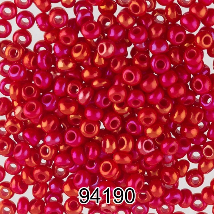 

Бисер Preciosa круглый 4 10/0, 2,3 мм, 500 г, цвет 94190 красный