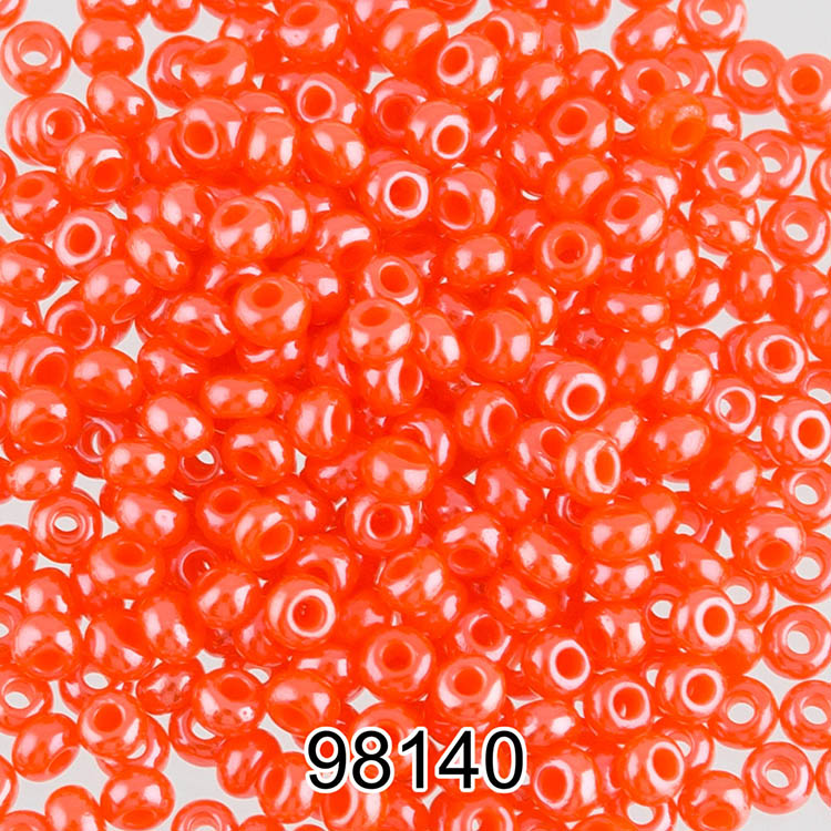 

Бисер Preciosa круглый 4 10/0, 2,3 мм, 500 г, цвет 98140 ярко-оранжевый