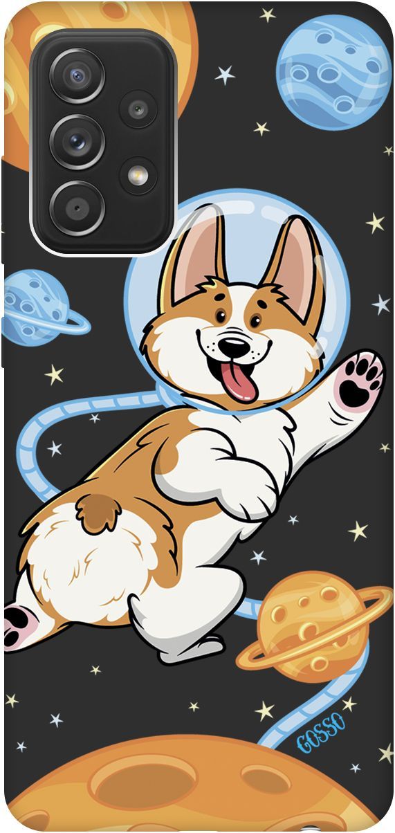 

Матовый чехол на Samsung Galaxy A52 с принтом "CosmoCorgi" черный, Черный;коричневый, 2522