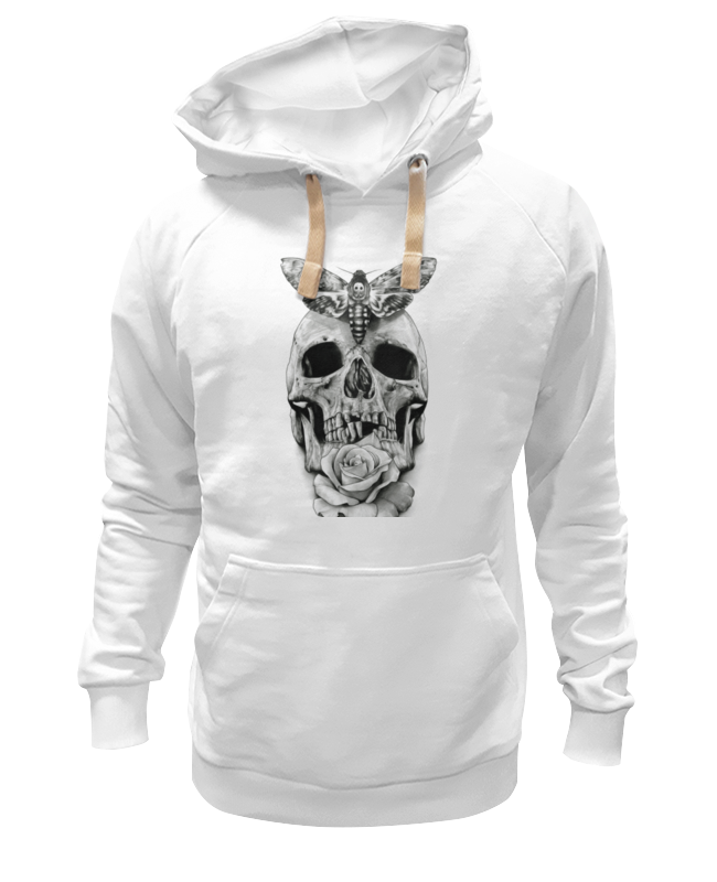 

Худи унисекс Printio Skull - 10 белое 3XL, Белый, Skull - 10