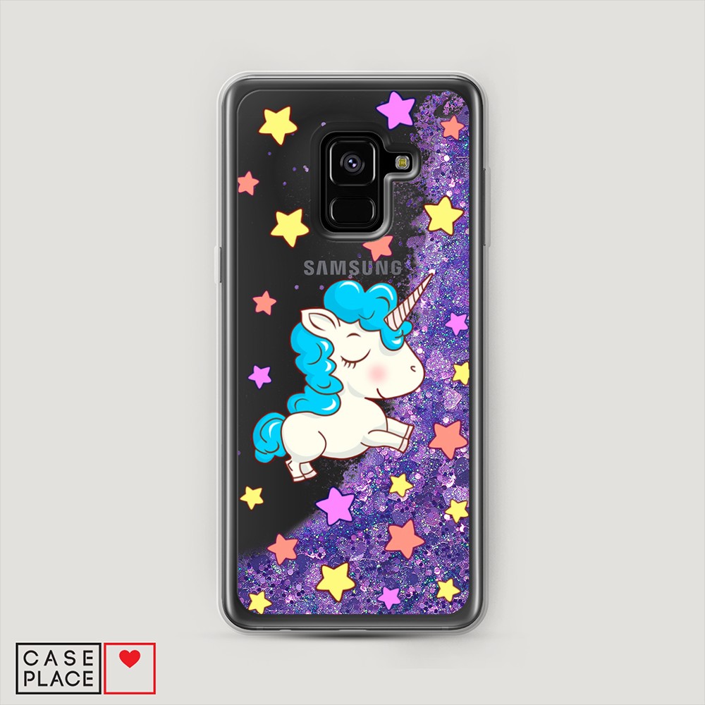 

Чехол Awog на Samsung Galaxy A8 2018 "Звездный единорог", Разноцветный, 25492-1