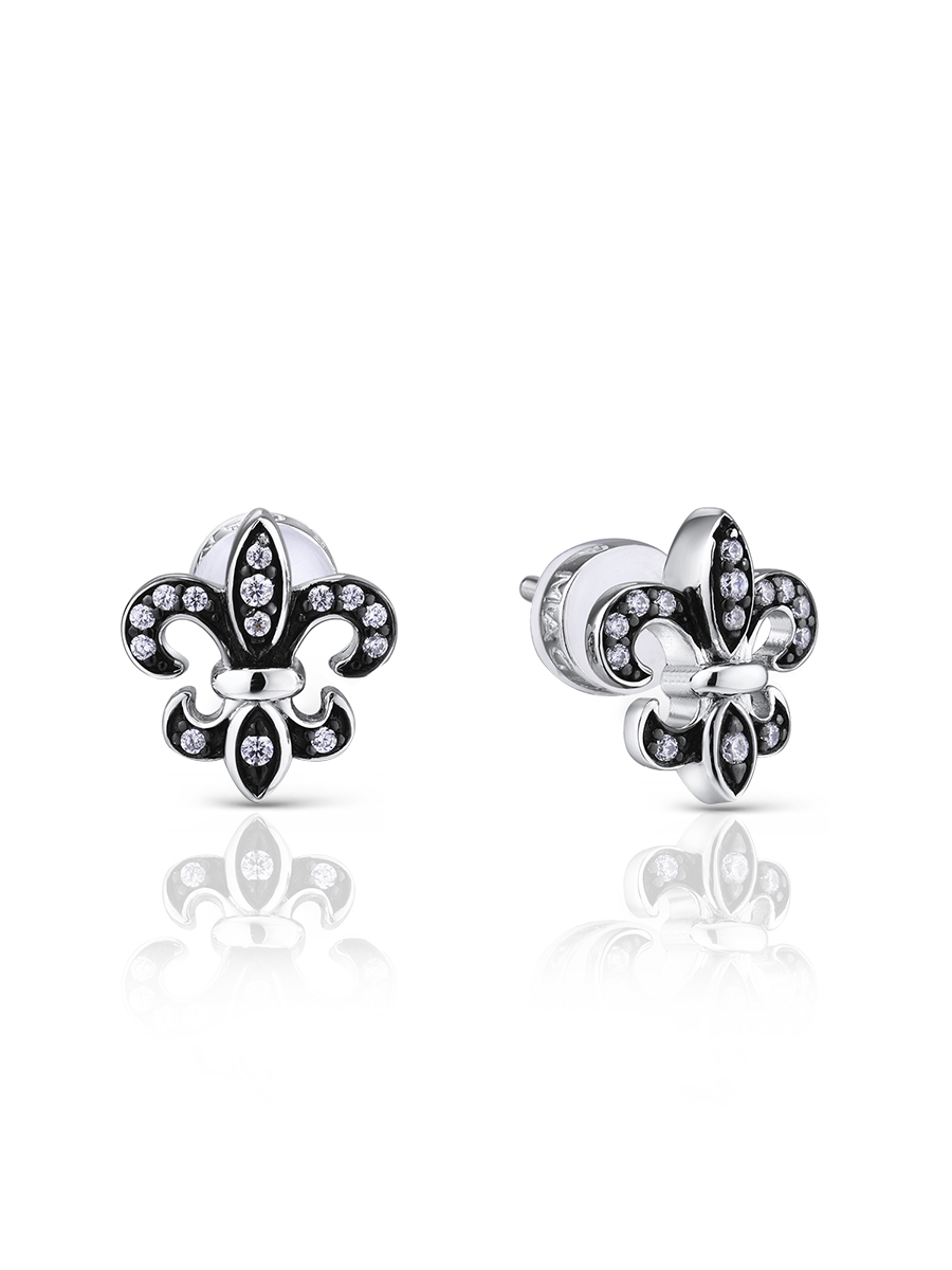 

Серьги пусеты из серебра VALTERA 97019, циркон, 097019