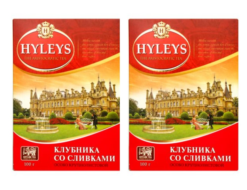 Чай в пакетиках Hyleys Клубника со сливками, 100 г х 2 шт