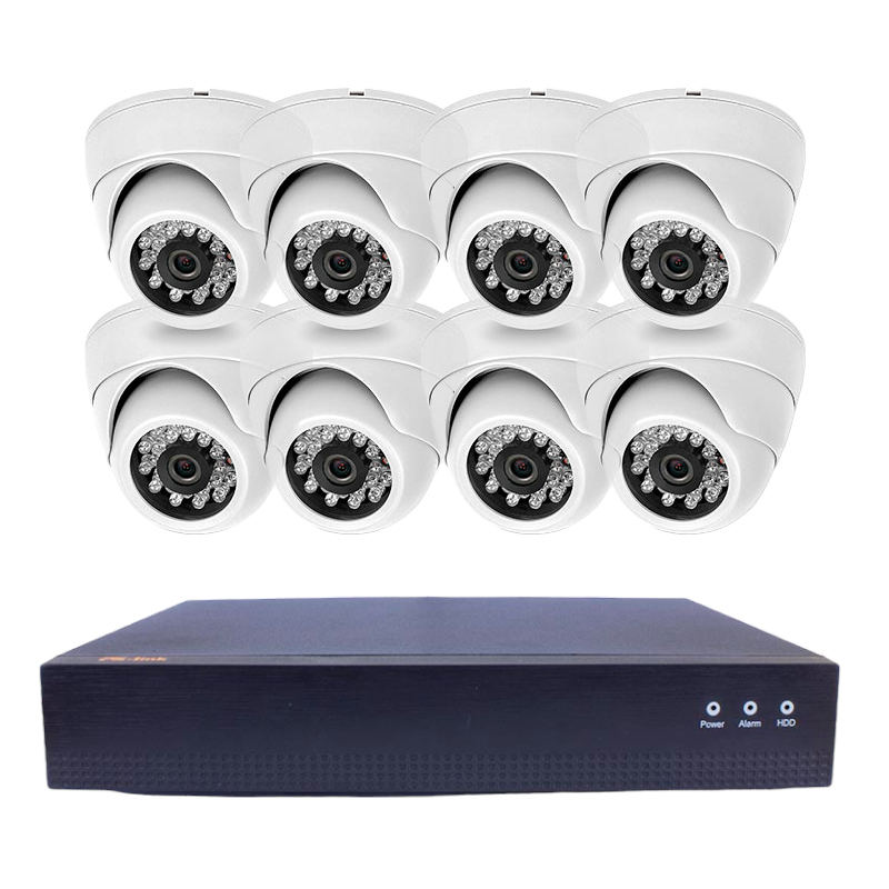 

Готовый комплект IP видеонаблюдения c 8 внутренними 5Mp камерами Ps-Link IPK08AF-POE, Белый, KIT-A508IP-POE