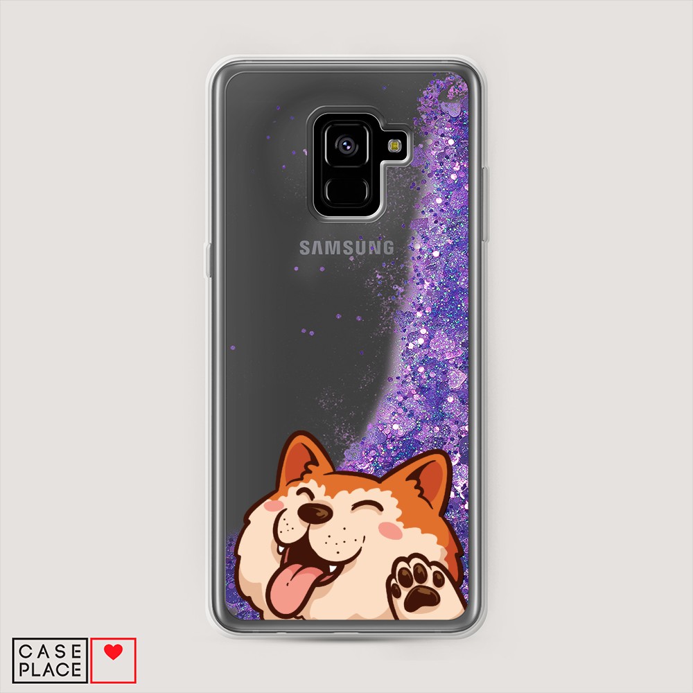 

Чехол Awog на Samsung Galaxy A8 Plus "Акита-ину машет", Разноцветный, 25592-1