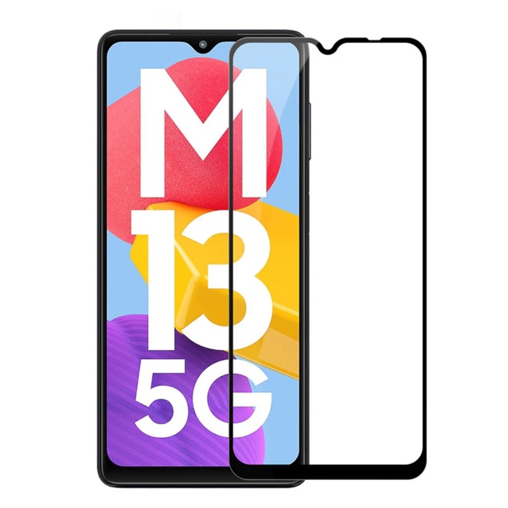 

Защитное стекло для Samsung Galaxy M13 (SM-M135) ZibelinoTG 5D, с черной рамкой