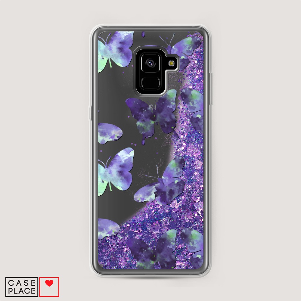 

Чехол Awog на Samsung Galaxy A8 Plus "Бабочки отпечатки", Разноцветный, 25592-1