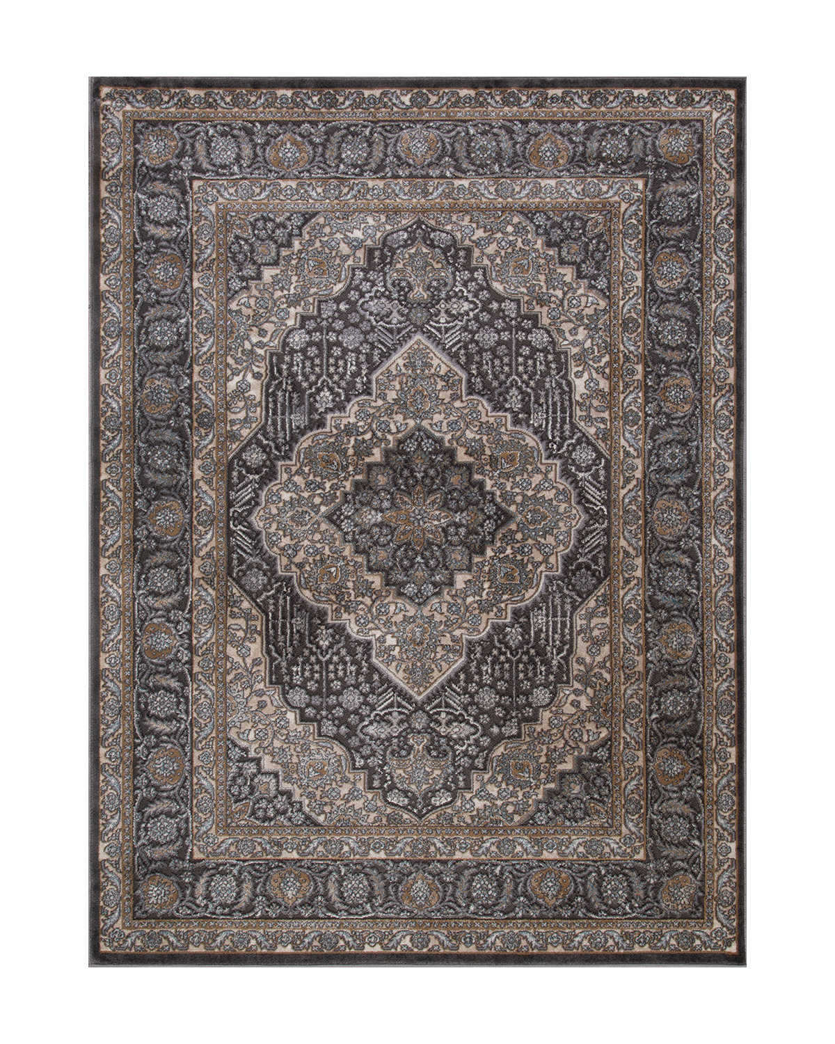 

Ковёр Merinos Serenity 160x300 прямоугольный тёмнобежевый серый D736