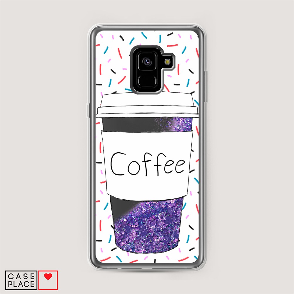

Чехол Awog на Samsung Galaxy A8 Plus "Coffee прозрачный стакан", Разноцветный, 25592-1