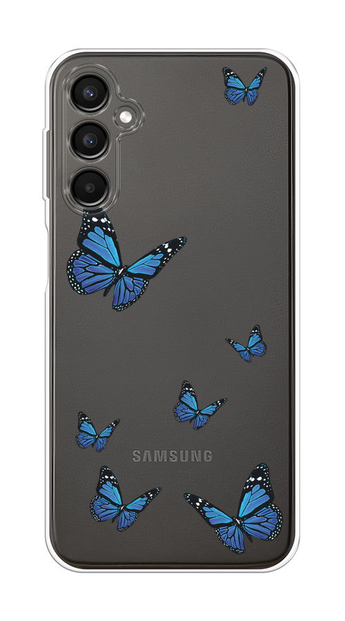 

Чехол Homey на Samsung Galaxy A24 "Blue butterflies", Синий;черный, 2108050-1