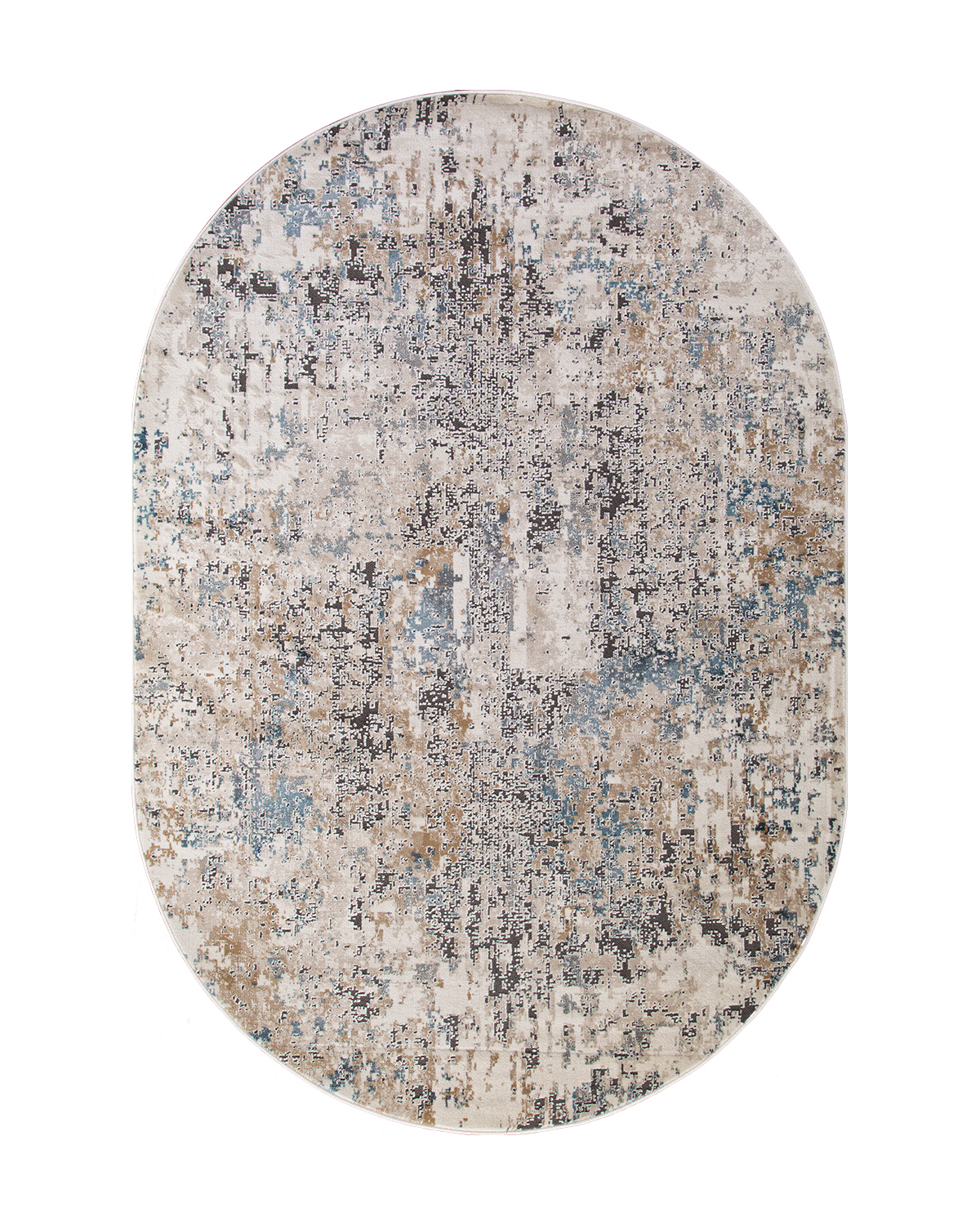 

Ковёр Merinos Serenity 160x300 овальный кремовый синий D733