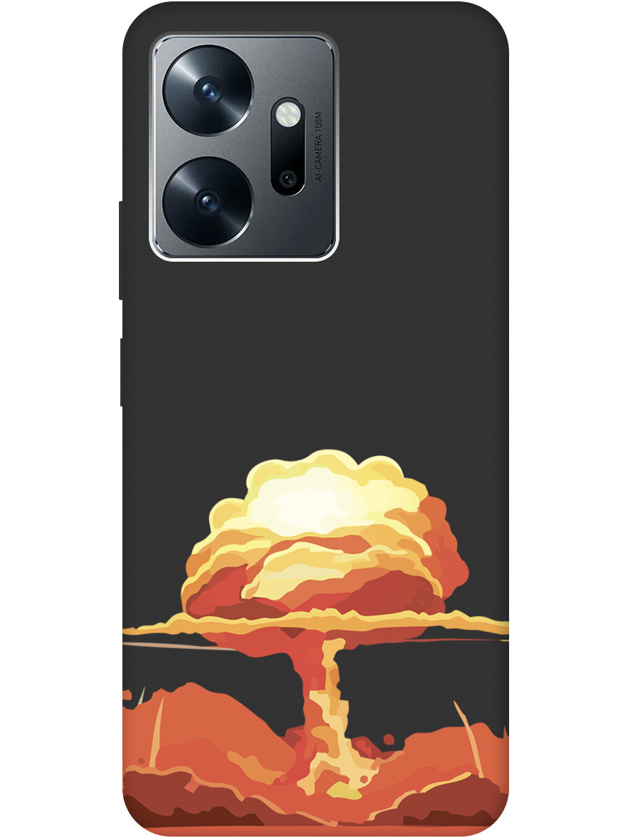 

Чехол на Infinix Zero 20 силиконовый матовый Soft Touch с принтом "Boom", Черный;красный, 20000181