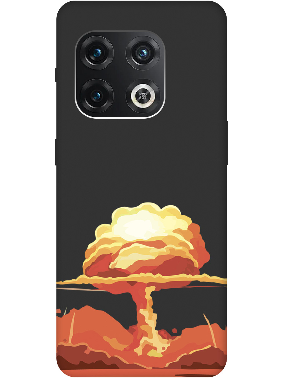 

Чехол на OnePlus 10 Pro силиконовый матовый Soft Touch с принтом "Boom", Черный;красный, 20000331