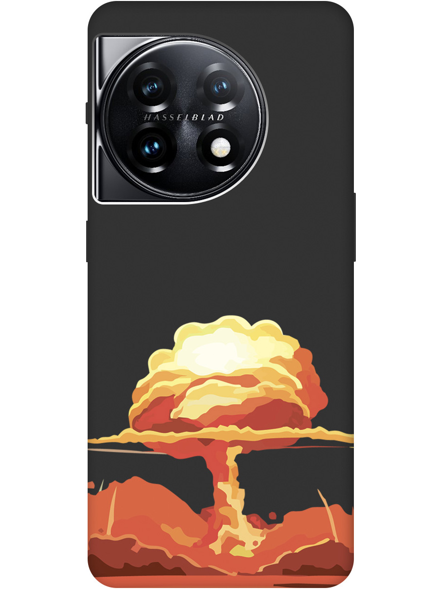 

Чехол на OnePlus 11 силиконовый матовый Soft Touch с принтом "Boom", Черный;красный, 20000125