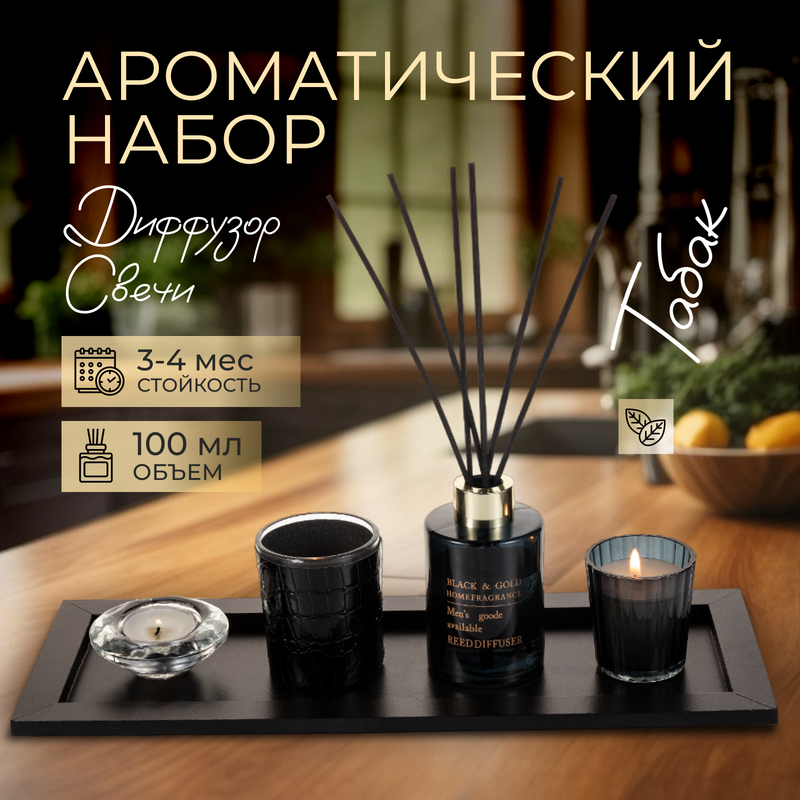 

Ароматический набор со свечами аромадиффузор для дома