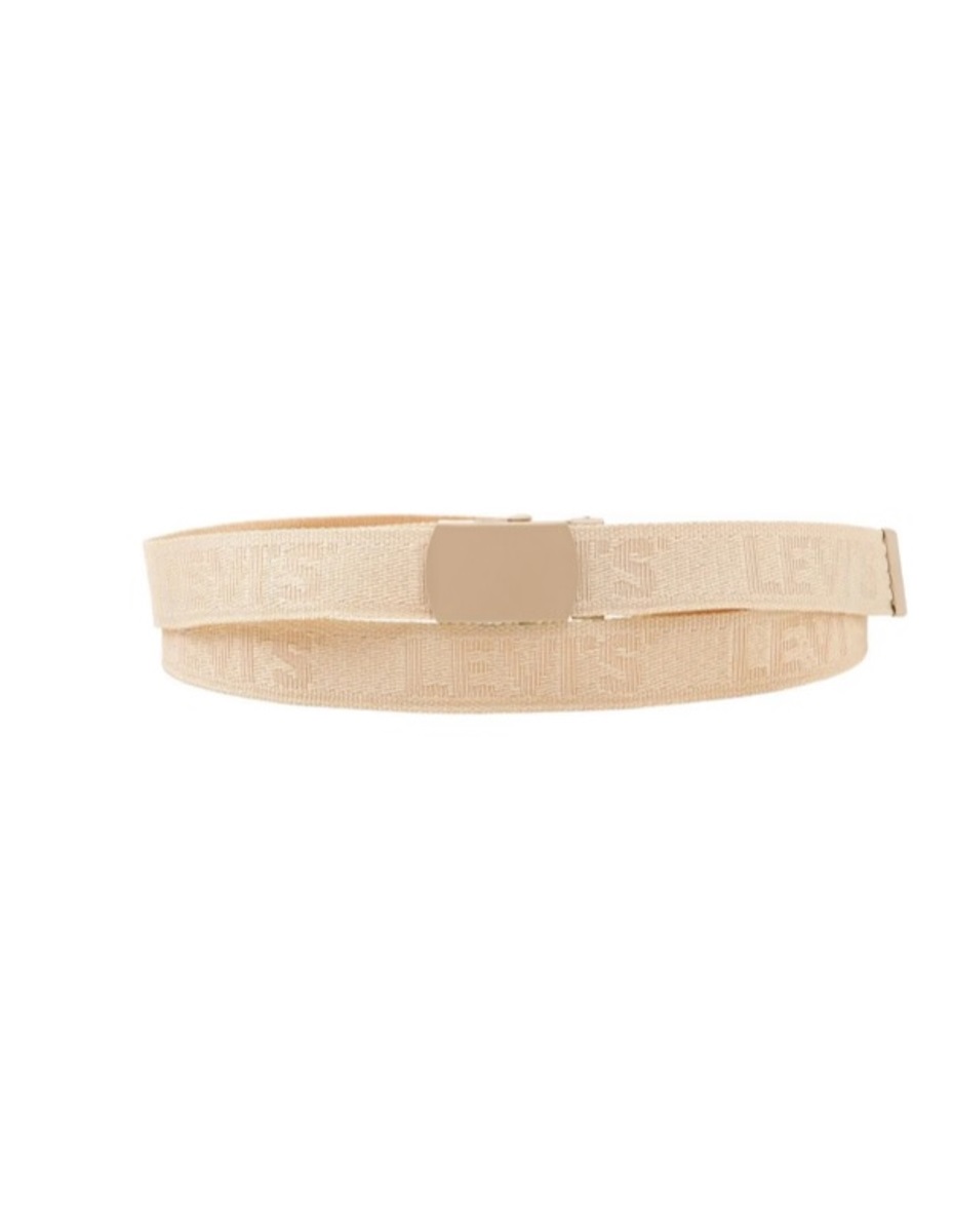 

Ремень женский Levi's Women Tonal Tickfaw Web Belt бежевый, 110 см, Women Tonal Tickfaw Web Belt