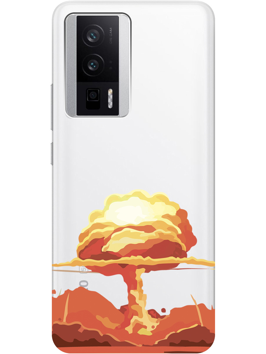 

Чехол на Poco F5 Pro силиконовый с принтом "Boom", Прозрачный;красный, 20000136