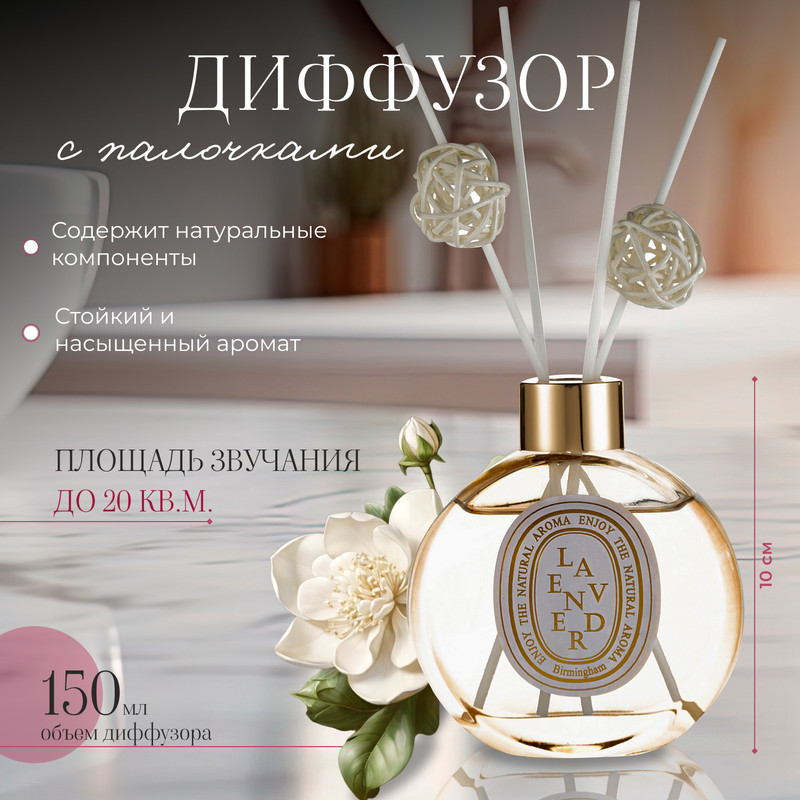 

Ароматический набор со свечой, Диффузор для дома, лаванда