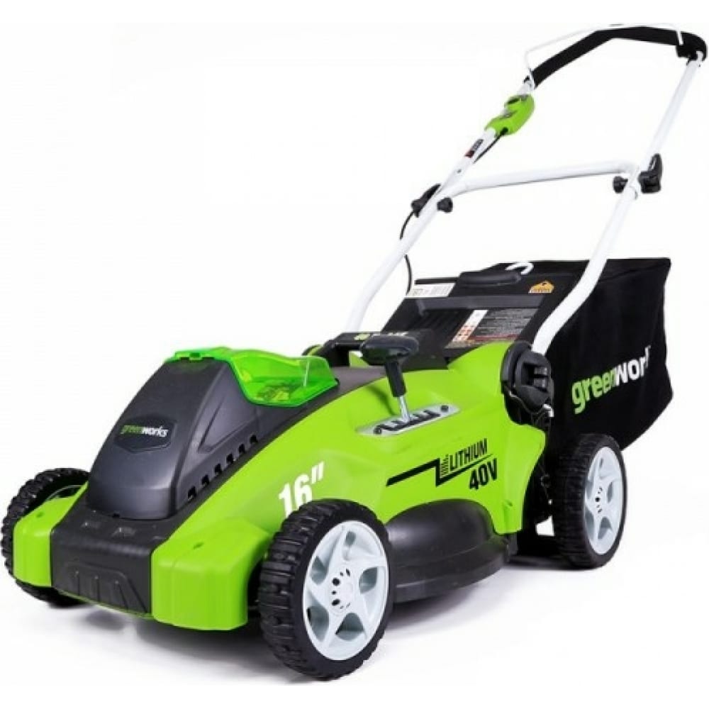 фото Аккумуляторная газонокосилка greenworks g40lm40