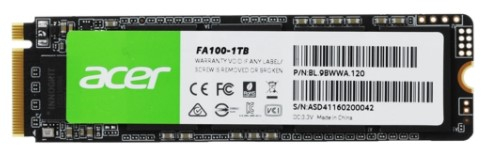 

SSD накопитель Acer FA100 BL.9BWWA.120 1 ТБ (BL.9BWWA.120), FA100 BL.9BWWA.120