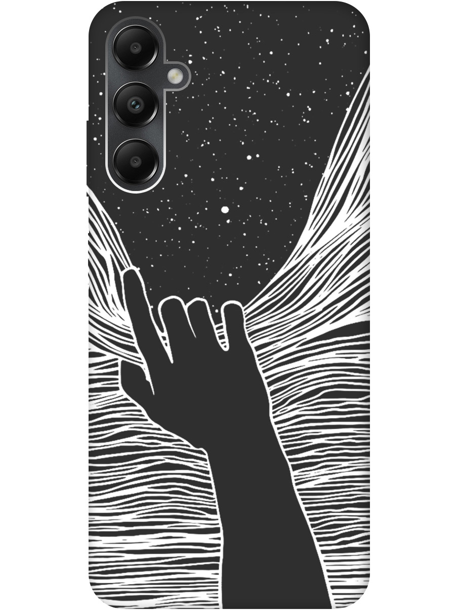 

Силиконовый чехол на Samsung Galaxy A05s с рисунком "Рука и нити" Soft Touch черный, 20001457