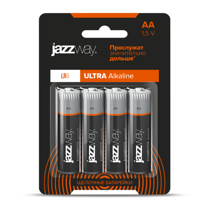 Батарейка JazzWay ULTRA ALKALINE AA LR6UP-4B 4 шт