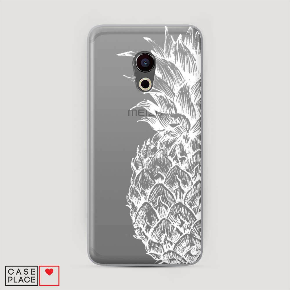 

Чехол Awog "Ананас графика белая" для Meizu Pro 6