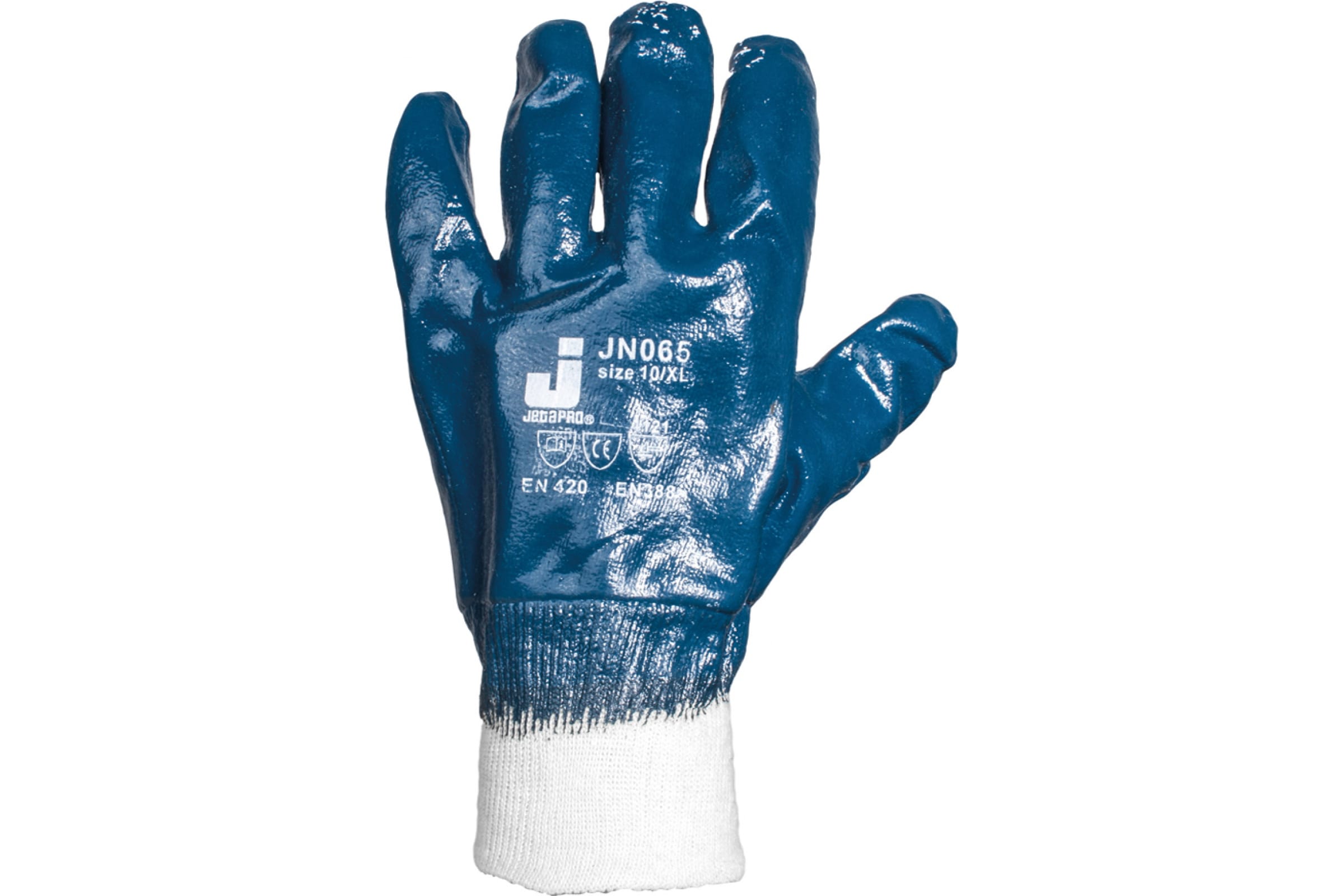 фото Jeta safety перчатки синие c полным нитр.покрытием jn065/l