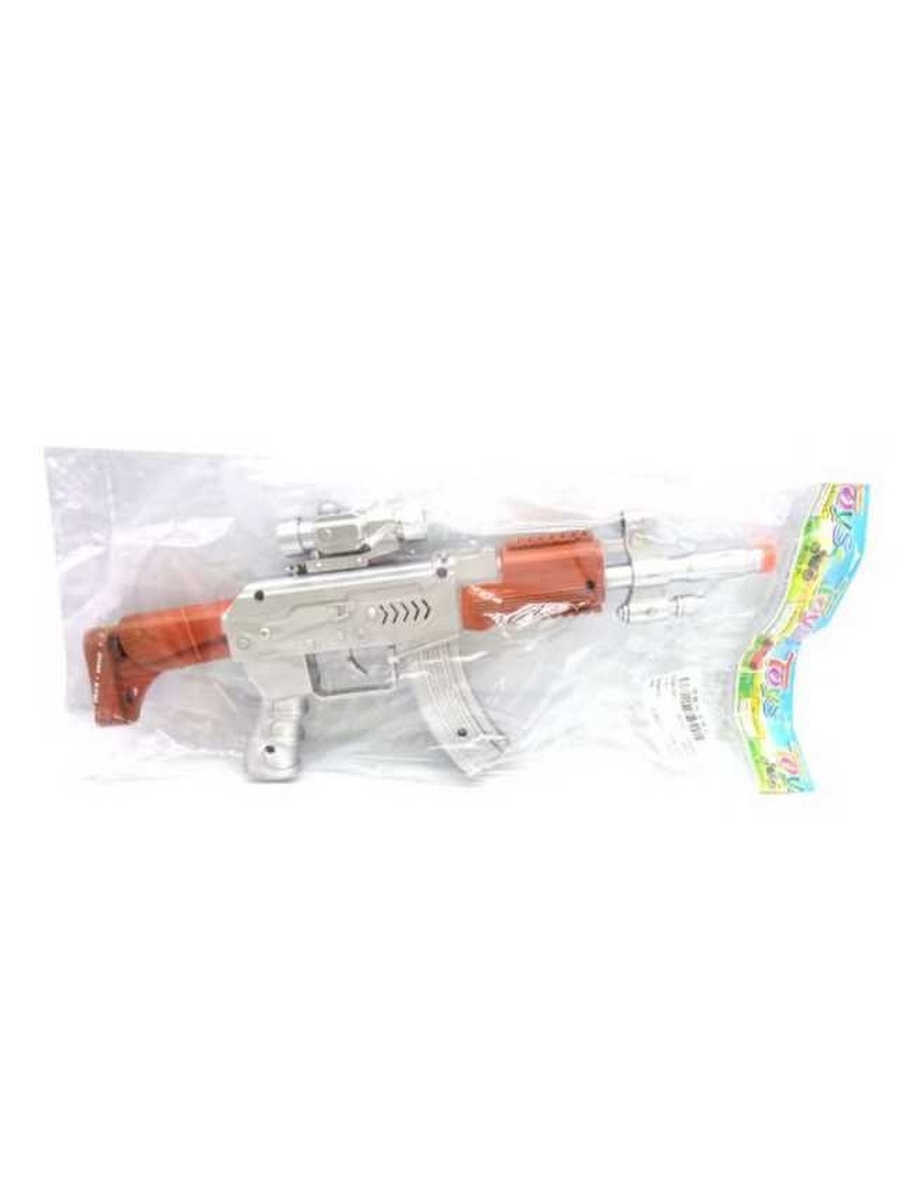 

Автомат игрушечный Junfa toys серебристый, 16x3x36см, в пакете 695-3-no