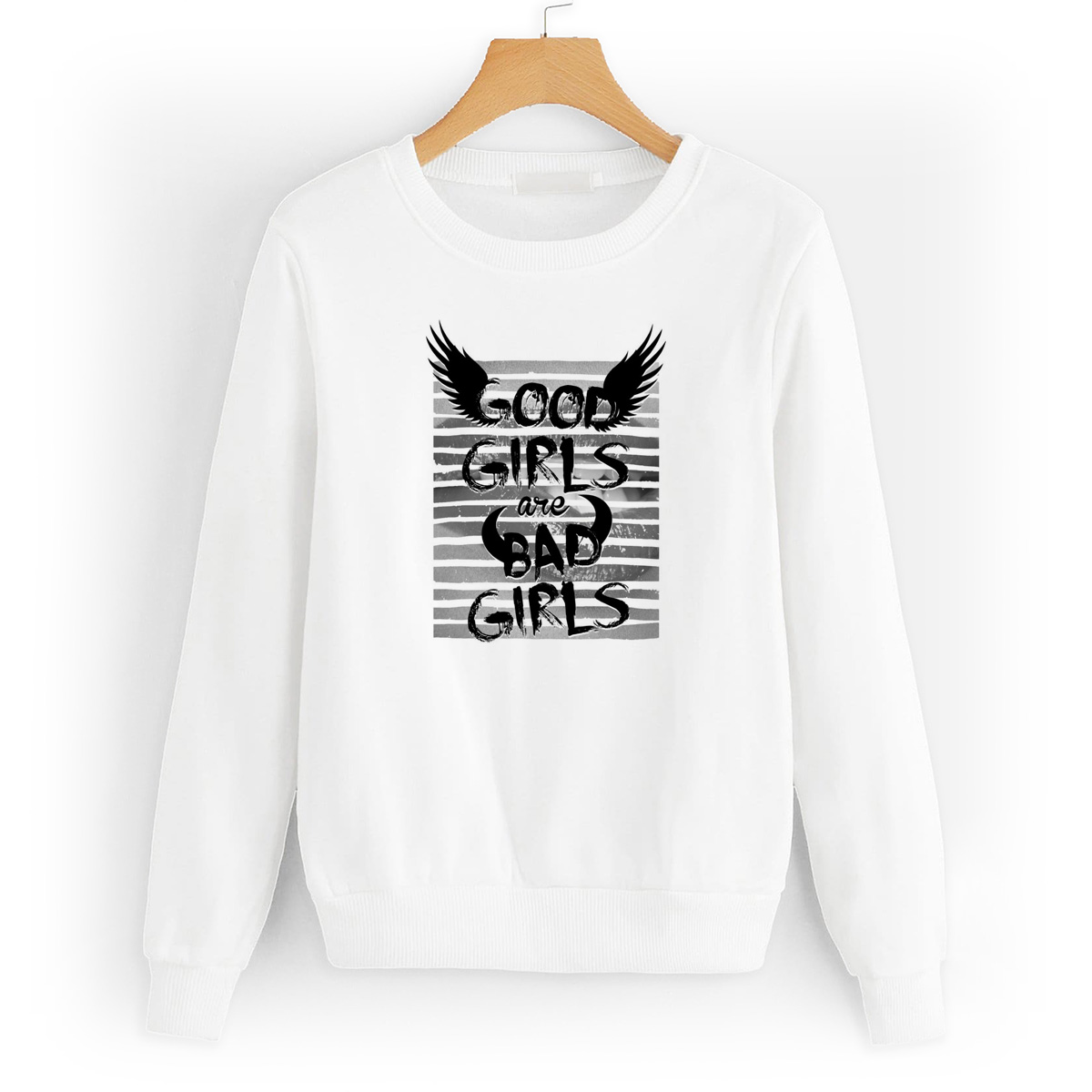 

Свитшот белый CoolPodarok Good girls are Bad girls, 42W01568