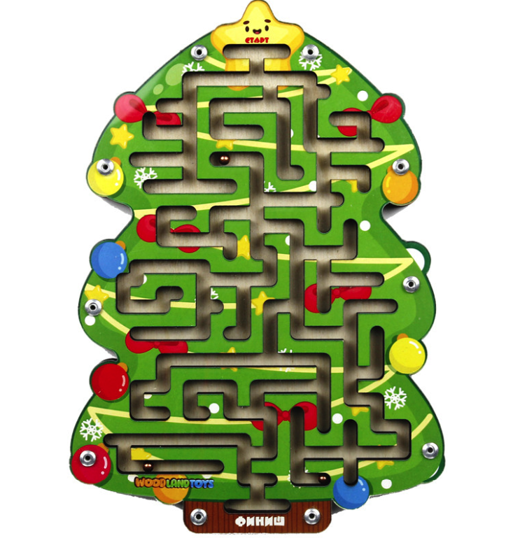 

Головоломка Woodlandtoys Лабиринт с шариками Елка 15*10 см