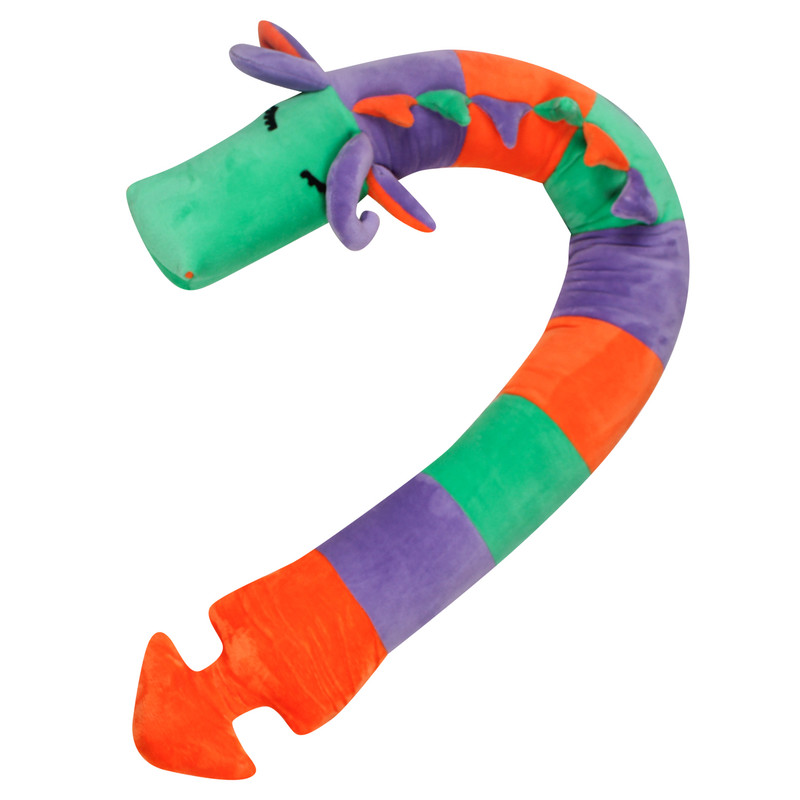 фото Подушка валик bebe liron дракон гоша 5301/оранжевый,фиолетовый,зеленый