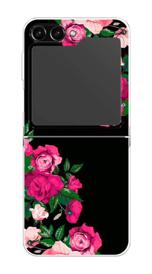 

Чехол Homey на Samsung Galaxy Z Flip 5 "Розы фуксия", Черный;розовый;зеленый, 2108350-1