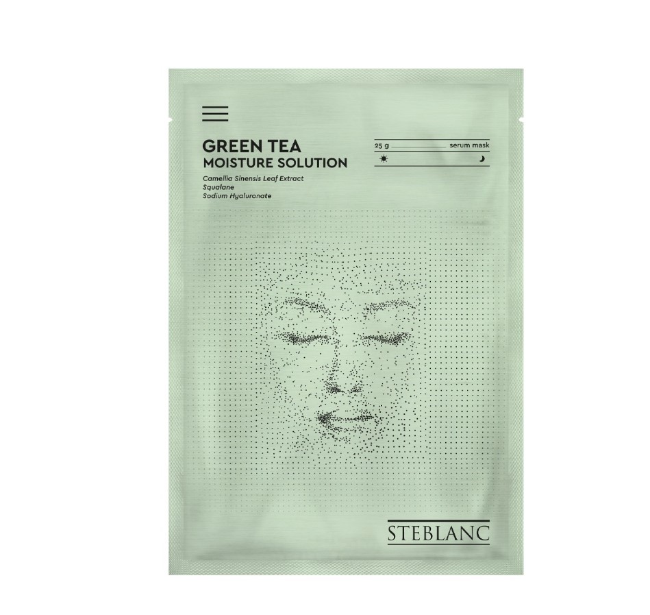 Тканевая маска-сыворотка для лица Steblanc Green Tea увлажняющая, 25 г steblanc тканевая маска для лица укрепляющая с гидролизованным коллагеном 25