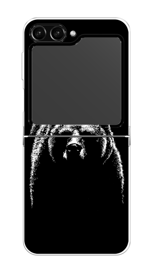 

Чехол Homey на Samsung Galaxy Z Flip 5 "Медведь в ночи", Белый;черный, 2108350-1