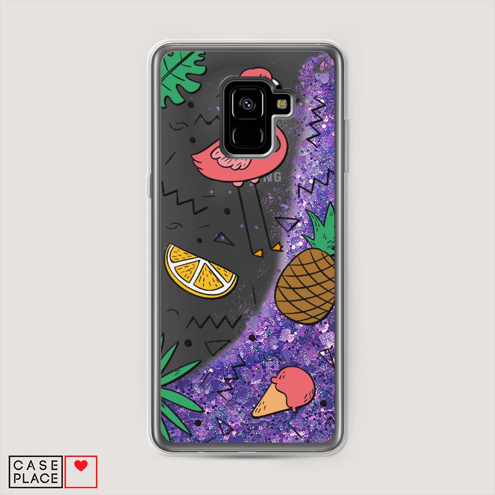 

Чехол Awog на Samsung Galaxy A8 Plus "Гавайский фон", Разноцветный, 25592-1