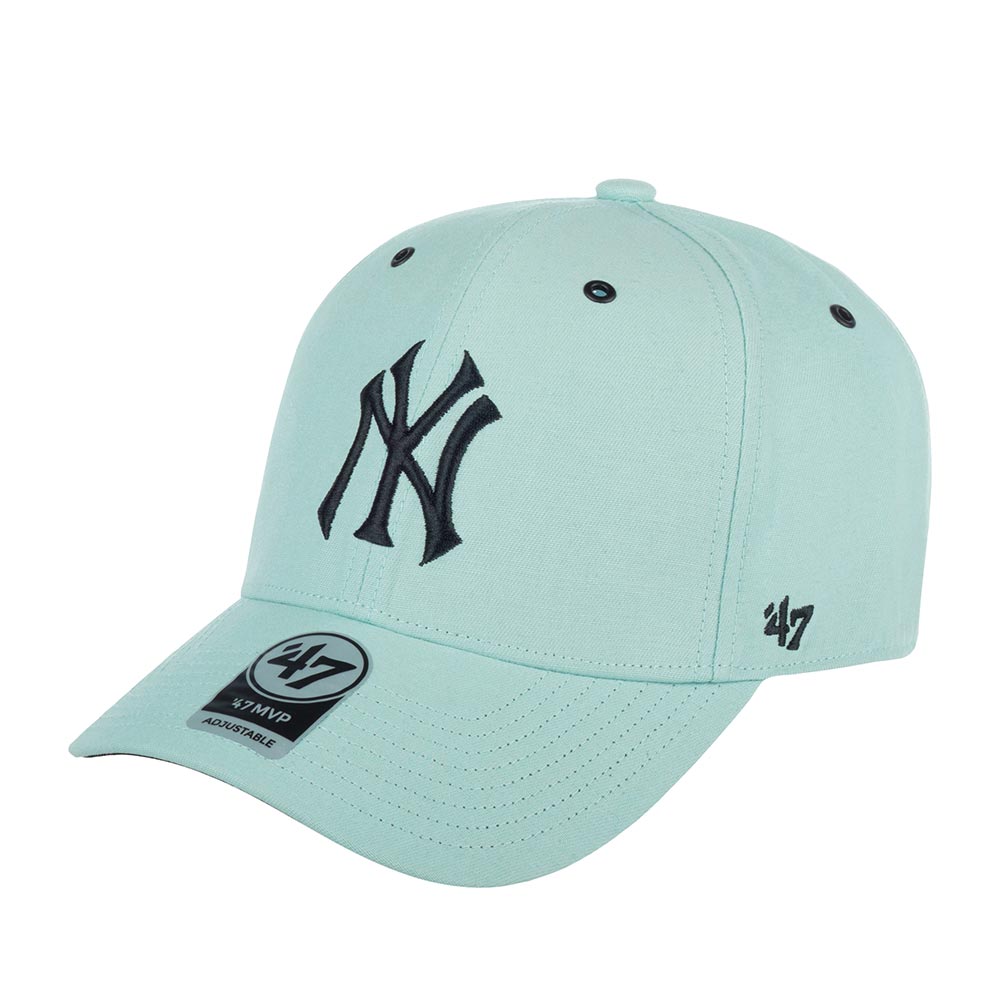 Бейсболка унисекс 47 BRAND B-AERIL17GWS New York Yankees MLB голубая, one size