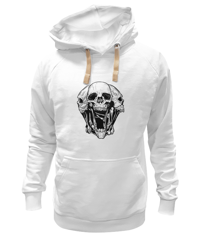 

Худи унисекс Printio Skull белое 3XL, Белый, Skull