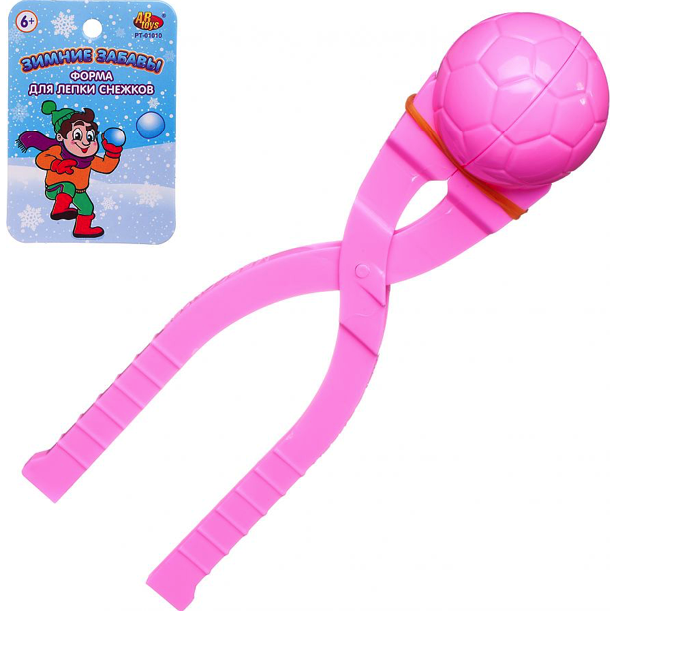 фото Снежколеп abtoys зимние забавы футбольный мяч (диаметр снежка 6,3см), 26см, 5 цветов junfa toys