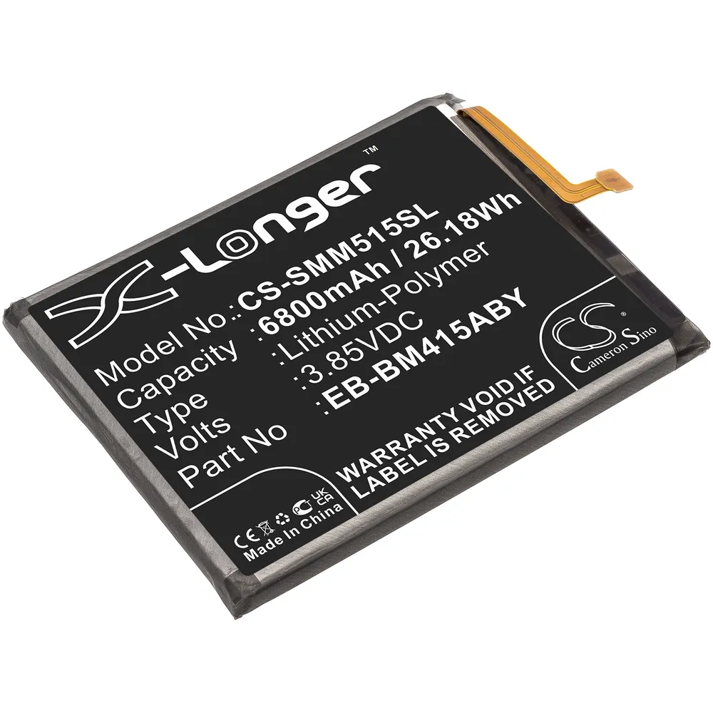 

Аккумуляторная батарея CameronSino CS-SMM515SL для Samsung Galaxy M51/SM-M515 EB-BM415ABY