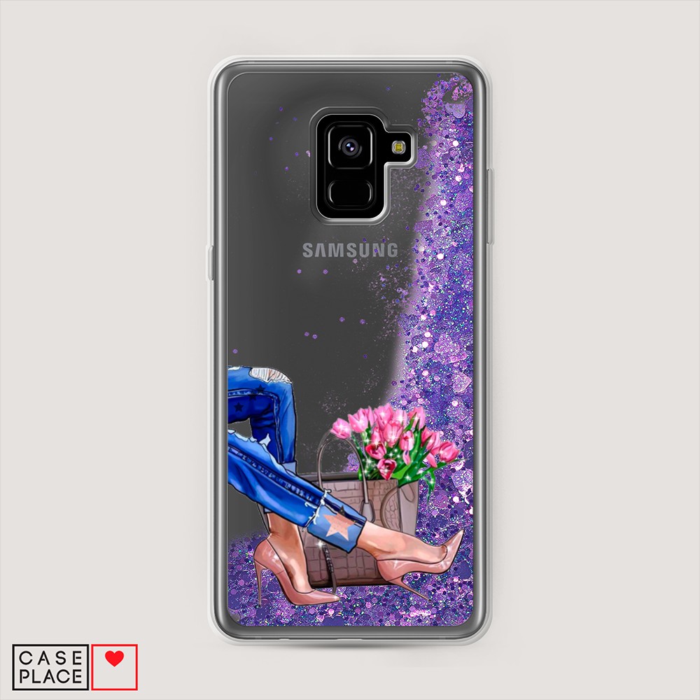 

Чехол Awog на Samsung Galaxy A8 Plus "Каблучки", Разноцветный, 25592-1