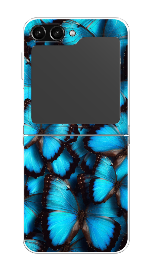 

Чехол Homey на Samsung Galaxy Z Flip 5 "Тропическая бабочка 2", Голубой;черный, 2108350-1