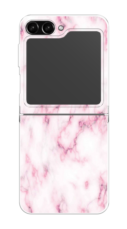 

Чехол Homey на Samsung Galaxy Z Flip 5 "Мрамор с розовым", Белый;розовый, 2108350-1