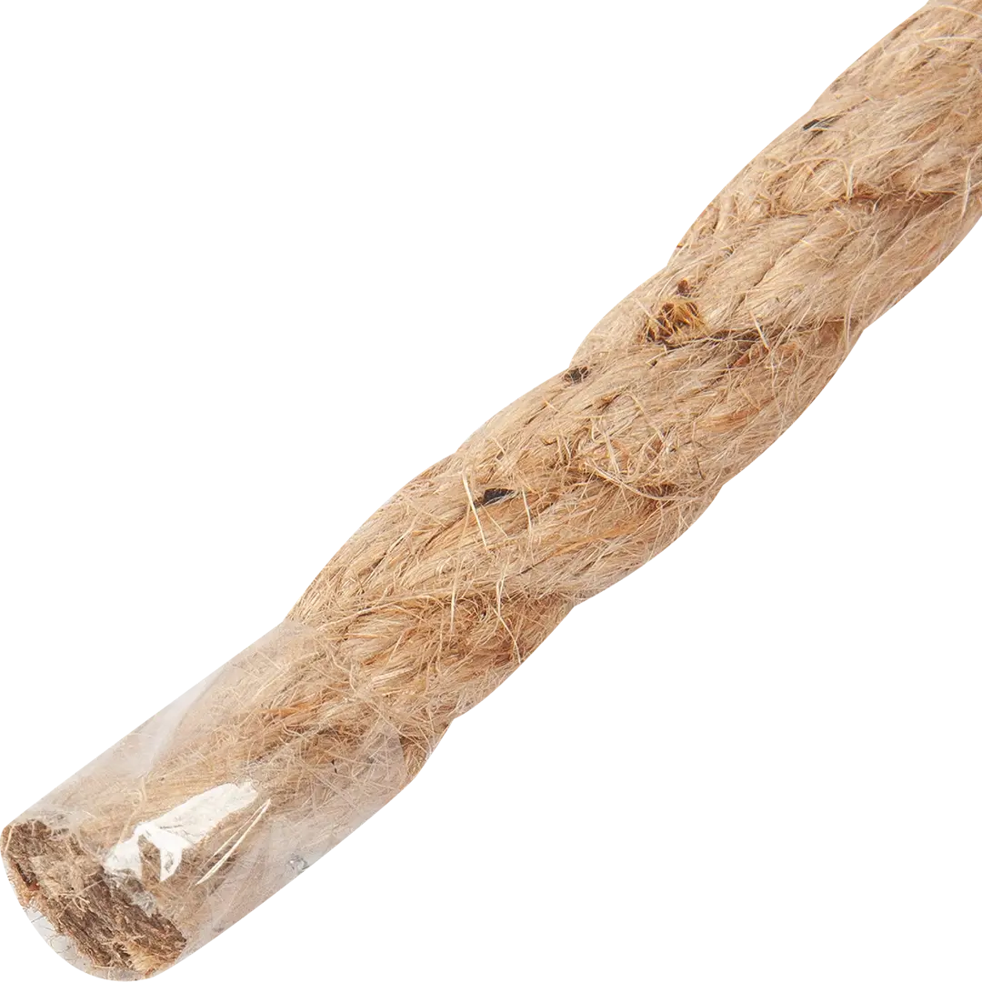 Веревка джутовая 12 мм цвет коричневый, 20 м/уп. мочалка эко джутовая эконом 14х12х1 5 см