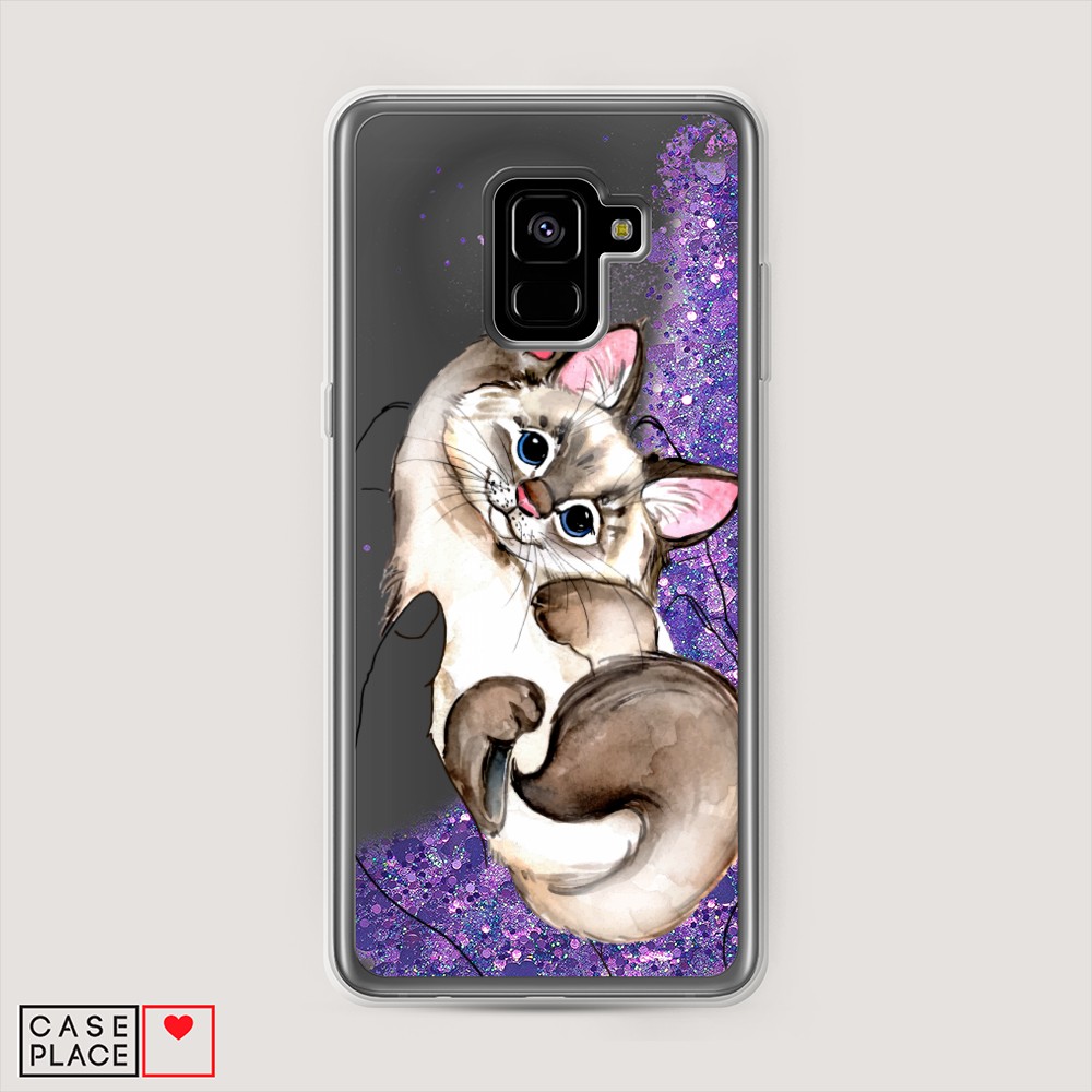 

Чехол Awog на Samsung Galaxy A8 Plus "Котенок в ладошках", Разноцветный, 25592-1