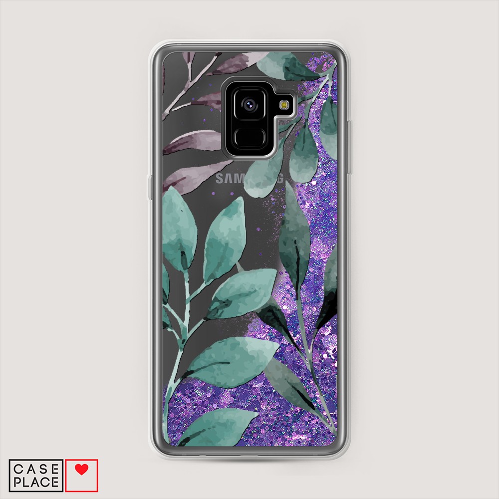 

Чехол Awog на Samsung Galaxy A8 Plus "Листы цветов", Разноцветный, 25592-1