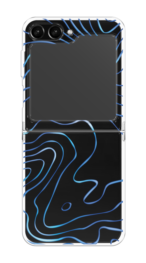 

Чехол Homey на Samsung Galaxy Z Flip 5 "Blue lines"", Прозрачный;синий, 2108350-1