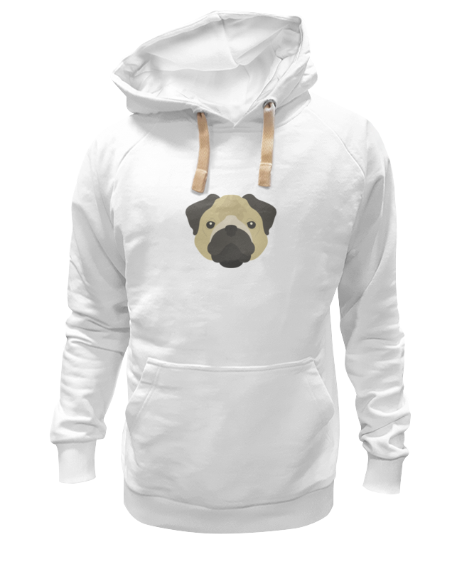 

Толстовка унисекс Printio Мопс. белая 3XL, Мопс.