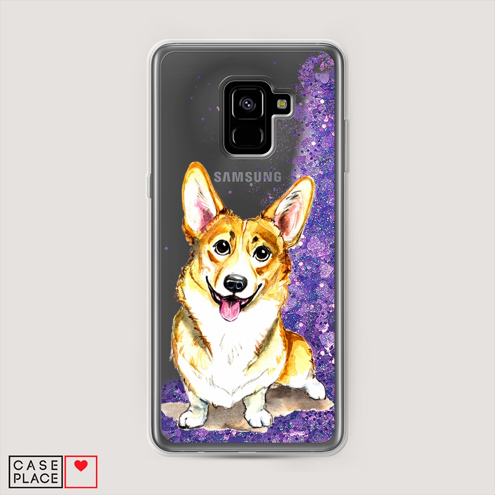 

Чехол Awog на Samsung Galaxy A8 Plus "Малыш корги", Разноцветный, 25592-1